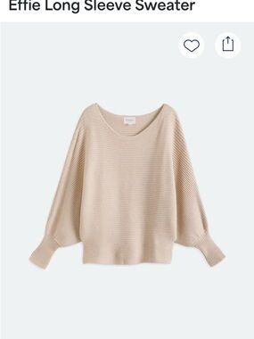 Effie Long Sleeve Sweater - Beige